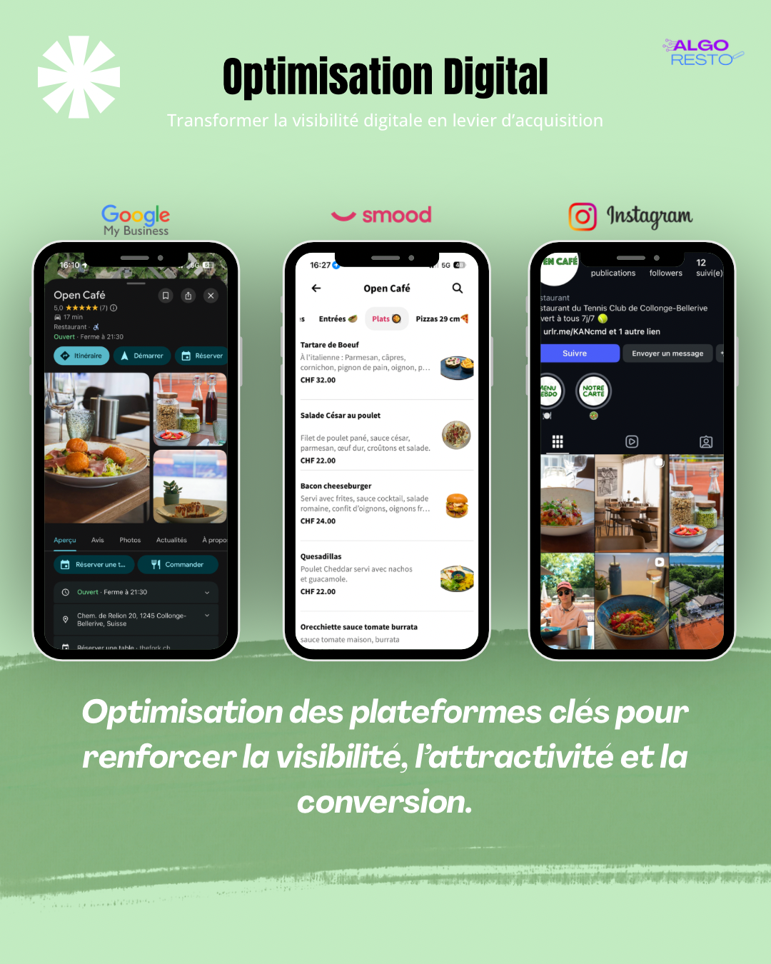 Optimisation digitale réalisée pour Open Café